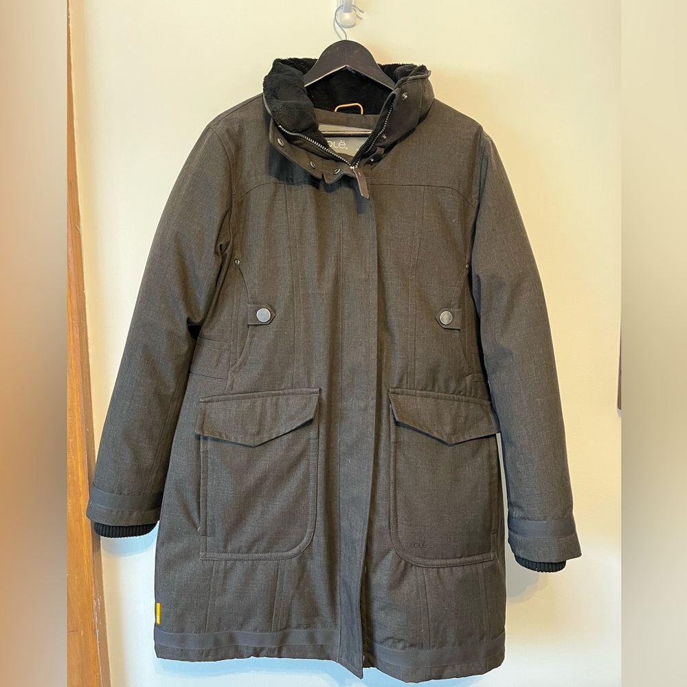 LOLE Grey Long Winter Down Jacket size XL